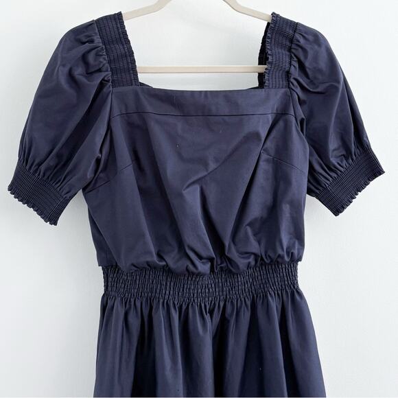 Gal Meets Glam Anastasia Navy Puff Sleeve Dress - Picture 3 of 7